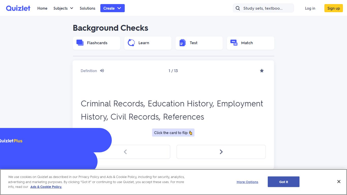 Background Checks Flashcards | Quizlet